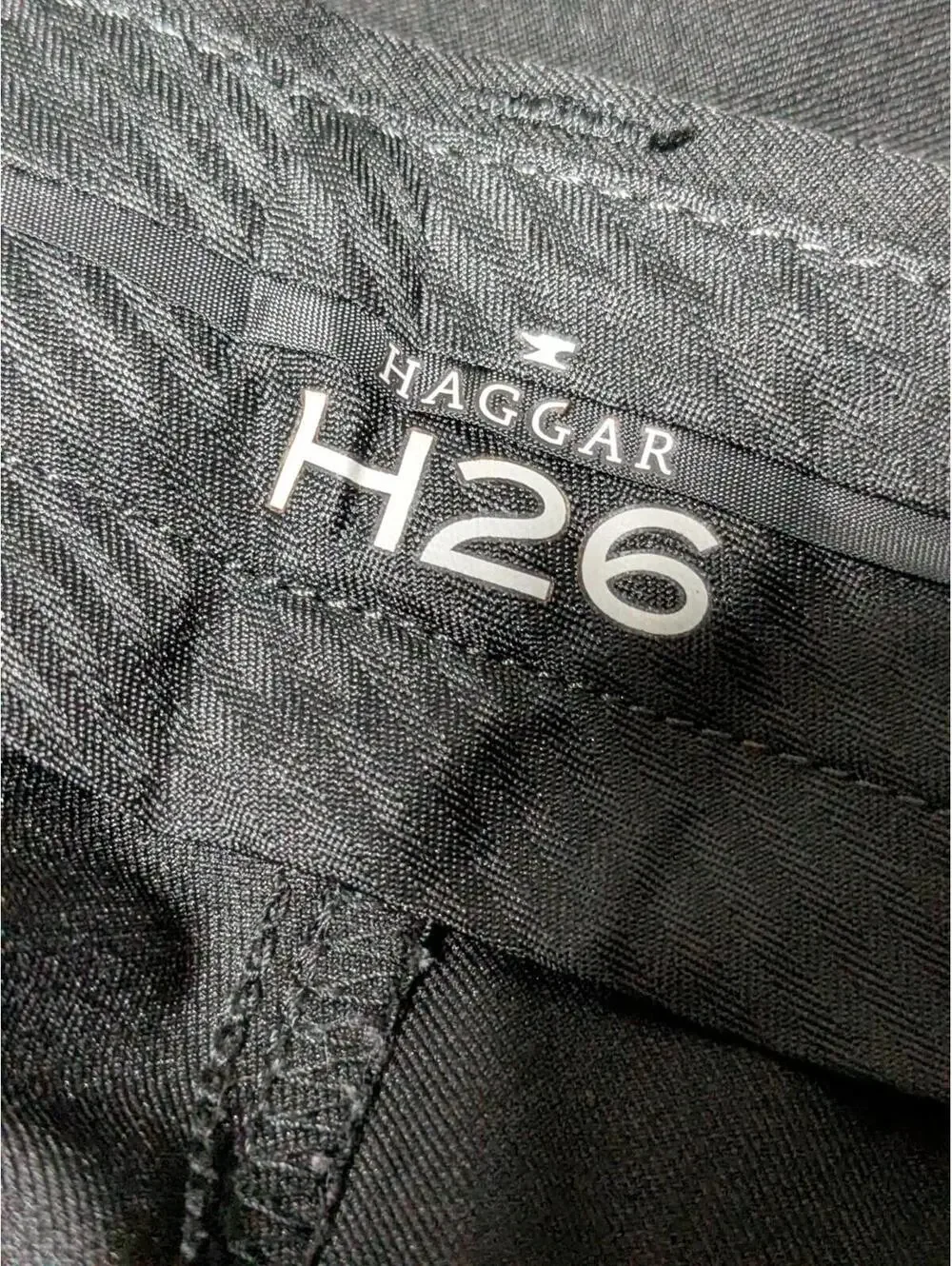 Haggar H26 Men's Black Dress Pants, W40 L30, Big & Tall, Comfort Waistband